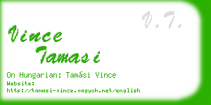 vince tamasi business card